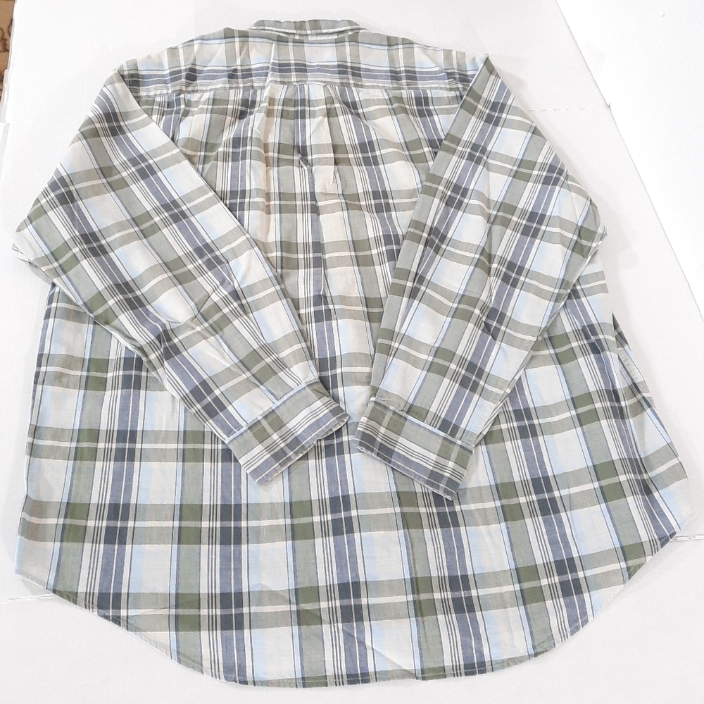 Vintage Nautica Long Sleeve Plaid Print Shirt Runs Big - Picture 6 of 7